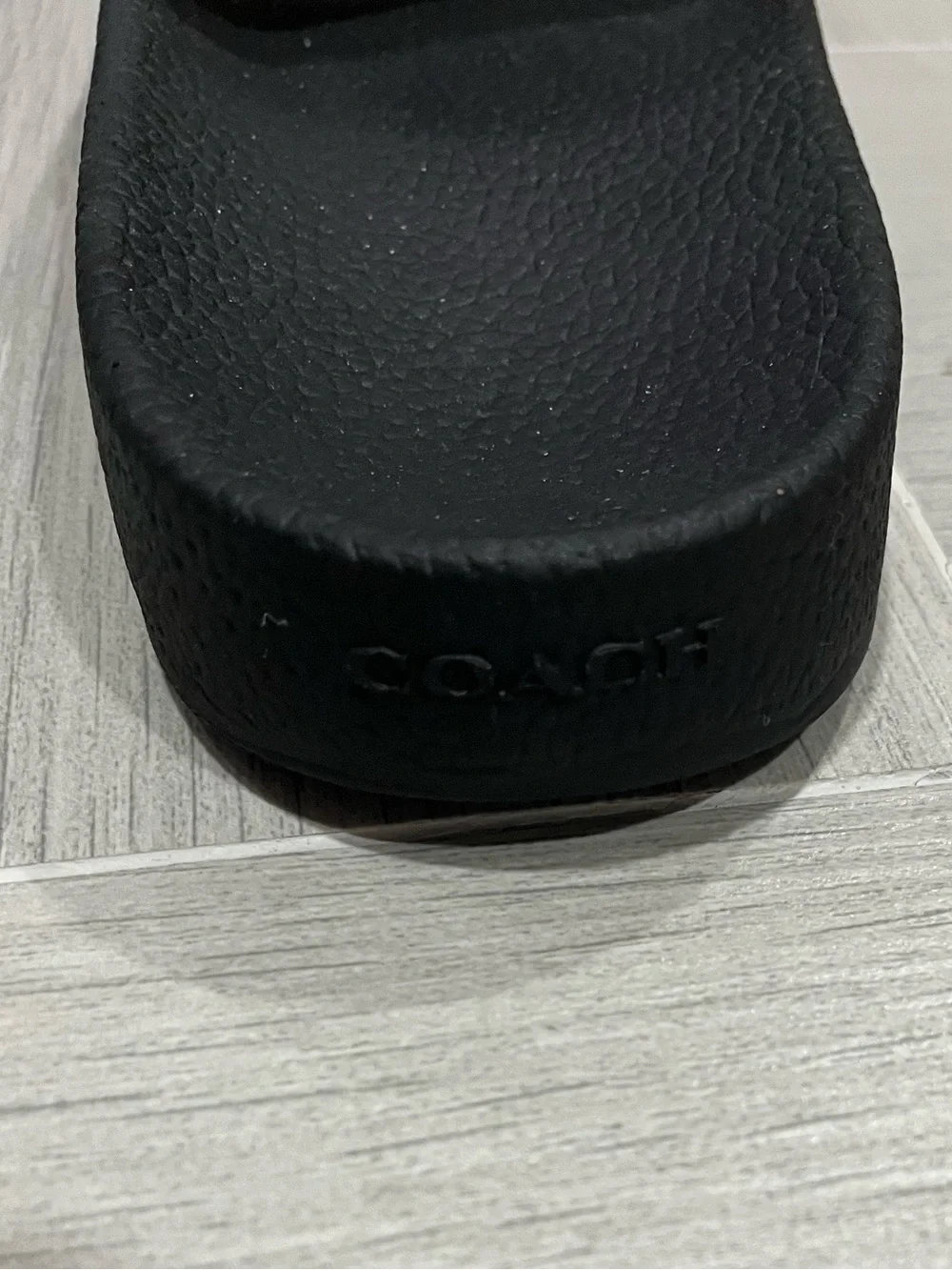 Coach Men's Black Slide Sandal only left-Classic Comfort